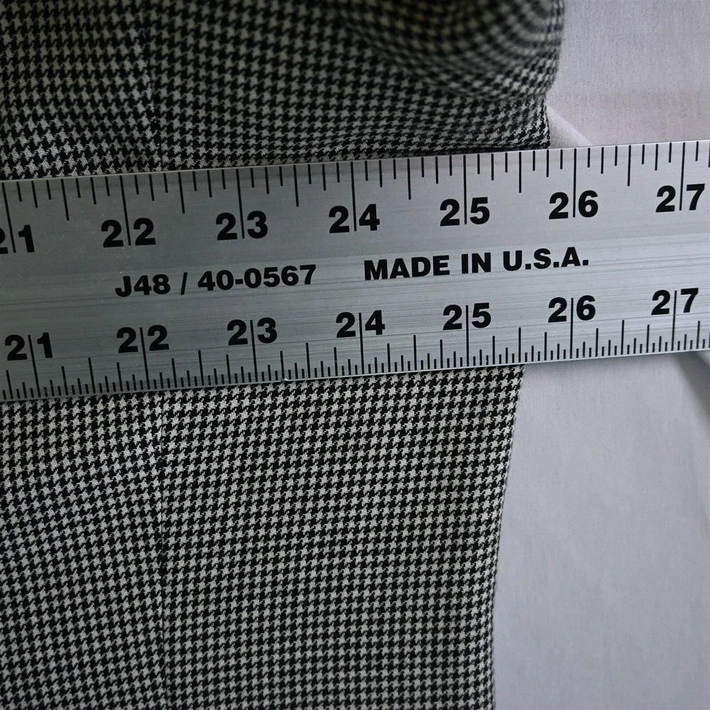 Meeting Street 48R Gray Houndstooth 100% Wool Mens Blazer Suit Jacket Sport Coat
